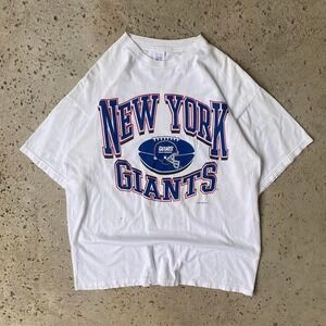 Vintage New York Giants Logo 7 NFL Football 90s White Shirt Size XL